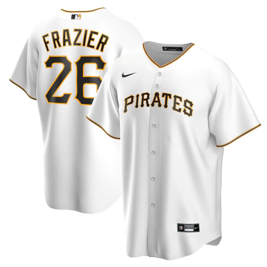 Mens Pittsburgh Pirates #26 Adam Frazier Nike White Home Replica Player Name MLB Jerseys